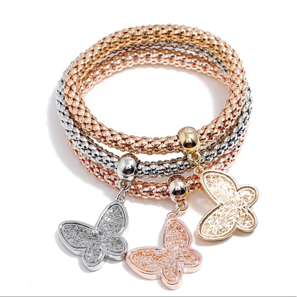 Butterfly Charm Bracelet Set